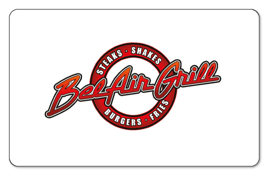 Bel Air Grill red logo on a white background